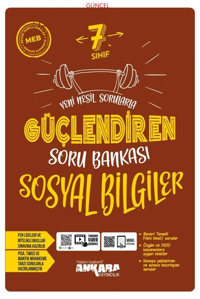 Ankara Yayıncılık Güncel 7.Sınıf Sosyal Bilgiler Yeni Nesil Sorularla Güçlendiren Soru Bankası