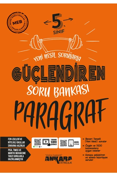 Ankara Yayıncılık 5. Sınıf Paragraf Güçlendiren Soru Bankası 2022-23 Dönemi