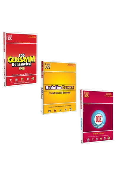 Tonguç Yayınları 8. Sınıf Lgs Hedefim Derece / Doz Denemeleri / Geri Sayım Denemeleri 321
