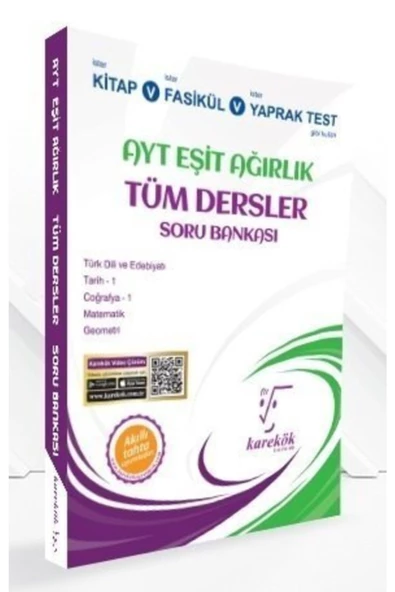 Karekök Yayınları Ayt Eşit Ağırlık Tüm Dersler Soru Bankası
