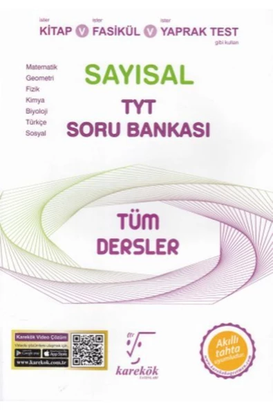 Karekök Yayınları Karekök Tyt Tüm Dersler Sayısal Soru Bankası Yeni