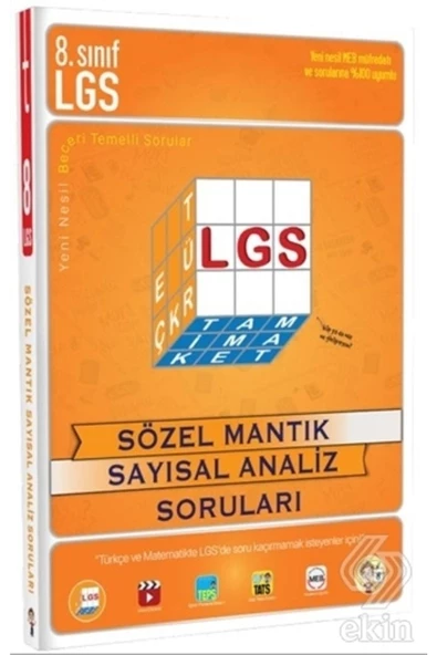 Tonguç Akademi 8. Sınıf Lgs Sözel Mantık Sayısal Analiz Soruları