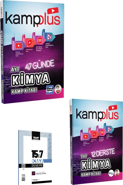 Tonguç Akademi Tonguç Kampplus 47 Günde Ayt Kimya Kampı - Tonguç Kampplus 12 Derste Tyt Kimya Kampı