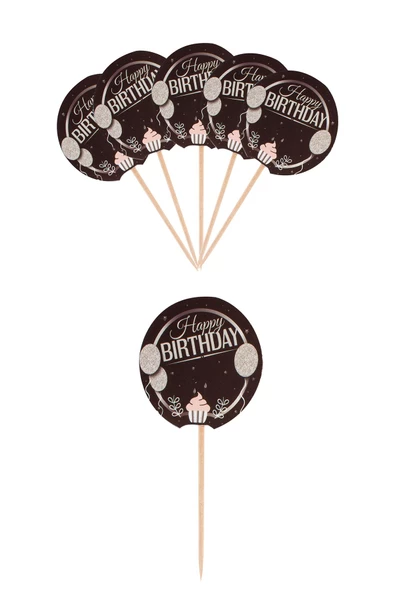 Kına Atölyesi Happy Bırthday Parti Kürdanı 20 Adet - 2