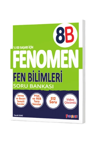 Fenomen Yayıncılık Gama Yayınları Fenomen 8. Sınıf Fen Bilimleri B Soru Bankası