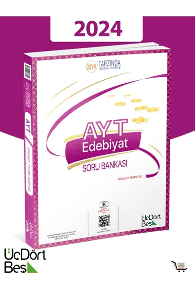 Üç Dört Beş Yayıncılık 345-AYT Edebiyat Soru Bankası 2024 Model