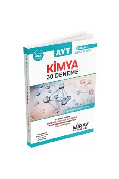 Miray Yayınları Ayt Kimya Pratik Konu Özetli 30 Deneme Sınavı