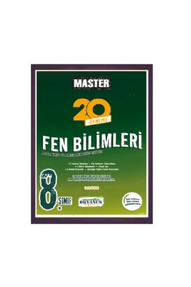 Okyanus Yayınları 8. Sınıf LGS Master 20 Fen Bilimleri Denemesi Okyanus 2024