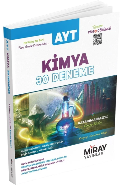 Miray Yayınları 2024 MİRAY AYT Kimya 30'lu Deneme