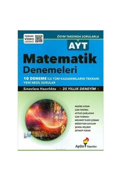 Aydın Yayınları Aydın Ayt Matematik 10 Fasikül Deneme