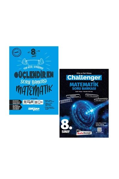 Ankara Yayıncılık Lgs 8. Sınıf 2023 Güçlendiren Ve Challenger Matematik Soru Bankası Seti