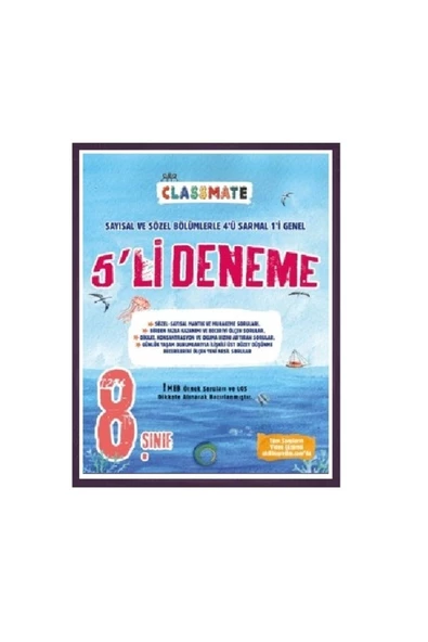 Okyanus Yayınları 8. Sınıf LGS Classmate 5'li Deneme Okyanus 2024