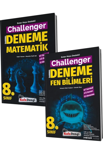 Kafa Dengi Yayınları Kafa Dengi 8.Sınıf LGS Challenger Matematik ve Fen bilimleri Branş Deneme seti (2 Ders)