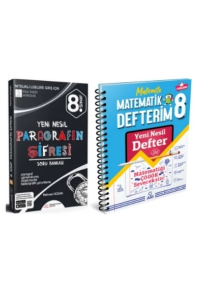 Paragrafın Şifresi Yayınları 8. Sınıf Lgs Yeni Nesil Paragrafın Şifresi Soru Bankası + Matemito Matematik Defterim 8. Sınıf