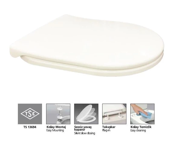NKP TWİN Universal Çocuk Adaptörlü Klozet Kapağı ,Çocuk Yetişkin Klozet Kapağı - 5