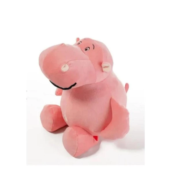 Uyku Arkadaşım Sevimli Hipopotam Peluş Pembe 38 Cm