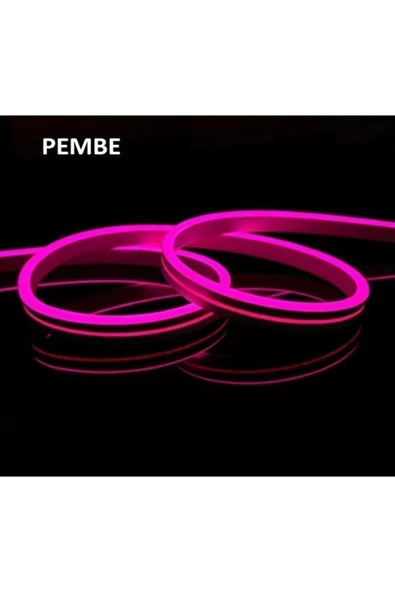 Ct-4555 Pembe Neon Led Hortum Led Esnek Led 5m 12 Volt - 3