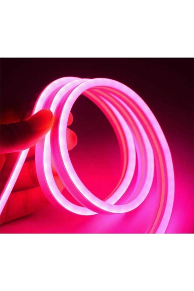Ct-4555 Pembe Neon Led Hortum Led Esnek Led 5m 12 Volt