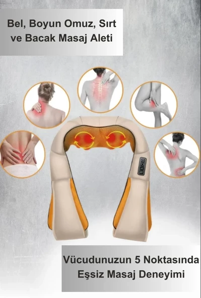Ovmalı Asmalı Boyun Sırt Ve Vücut Masajı Güçlü Ovmalı Masaj Masaj Kemeri Bel Boyun Sırt Masaj Aleti - 3