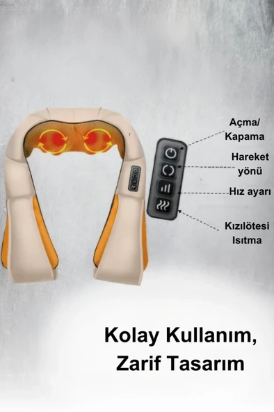 Ovmalı Asmalı Boyun Sırt Ve Vücut Masajı Güçlü Ovmalı Masaj Masaj Kemeri Bel Boyun Sırt Masaj Aleti - 2