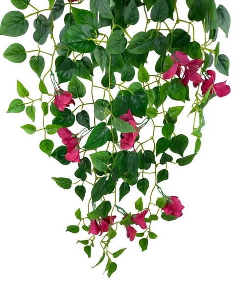 Nettenevime Yapay Çiçek Saksıda Fuşya Begonvil Çiçeği 9 Dallı 100cm Sarkan Çiçek - Resim 3