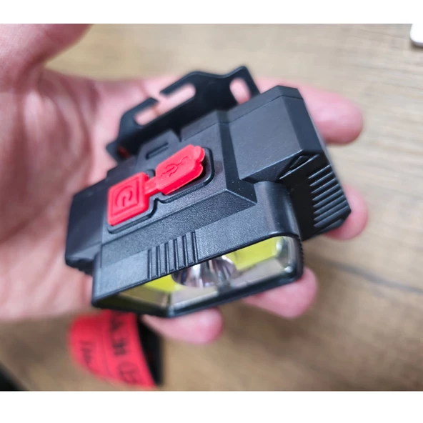 5 ledli lityum pilli typ-c şarj girişli kafa feneri - 3