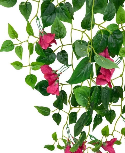 Nettenevime Yapay Çiçek Saksıda Fuşya Begonvil Çiçeği 9 Dallı 100cm Sarkan Çiçek - Resim 5