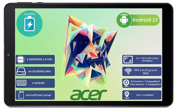 Acer Iconia A10 NT.LG0EY.001 64 GB 10.1 " Tablet