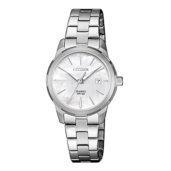 Citizen Eu6070-51D Japon Quartz Mekanizma Aktif Suya Dayanıklı Çelik Kordon Metalik Renk Kadın Kol Saati - 1
