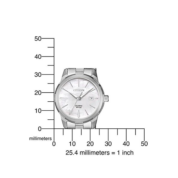 Citizen Eu6070-51D Japon Quartz Mekanizma Aktif Suya Dayanıklı Çelik Kordon Metalik Renk Kadın Kol Saati - 5