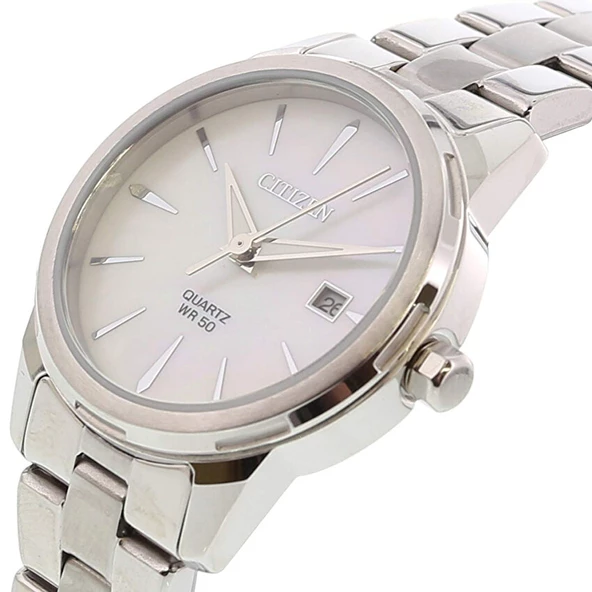 Citizen Eu6070-51D Japon Quartz Mekanizma Aktif Suya Dayanıklı Çelik Kordon Metalik Renk Kadın Kol Saati - 2
