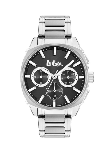 Lee Cooper LC07925.350 Tüm Fonksyionları Aktif 5 ATM Suya Dayanıklı Metal Kordon Metalik Renk Erkek Kol Saati