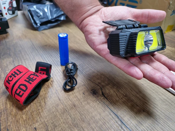 5 farklı moda sahip 18650 68000mah lityum pilli şarj edilebilir suya karşı dayanıklı kafa feneri - 3