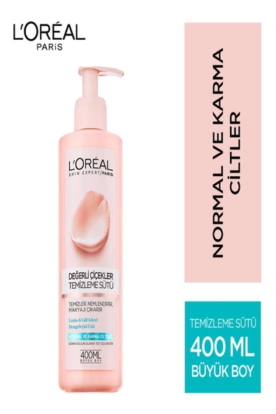 L'Oreal Paris Değerli Çiçekler Temizleme Sütü 400ml