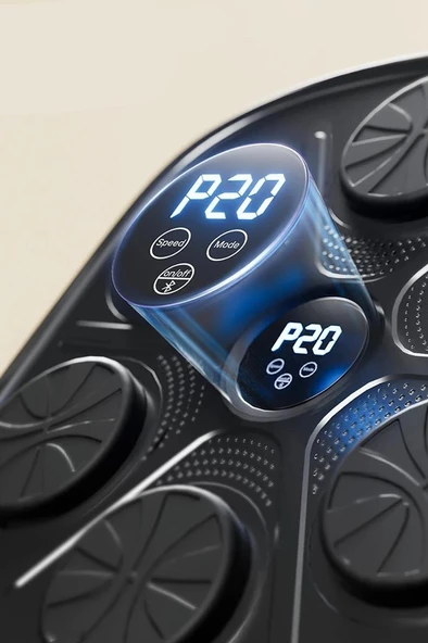 Boks Eğitim Makinesi Sayaçlı RGB Işıklı Bluetooth Müzik Çalar Box Egzersiz Elektronik Kum Torbası - 6