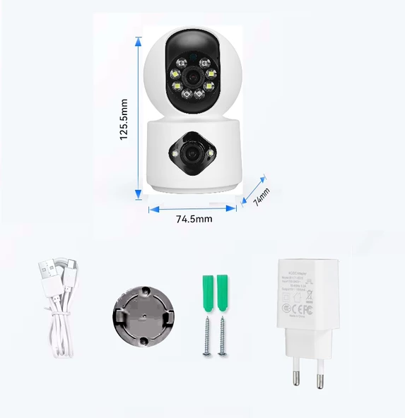 MPIA AOI Dual Lens 360° Görüş Hareketli Wireless Akıllı Kamerası Türkçe (carecampro) Uygulama - 5