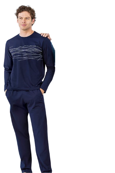 Pierre Cardin 6061 Erkek Uzun Kollu Bisiklet Yaka Pijama Takımı - 3