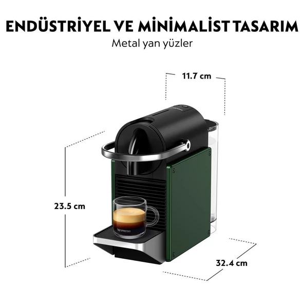 Nespresso D62 Pixie Kahve Makinesi,Yeşil - 2