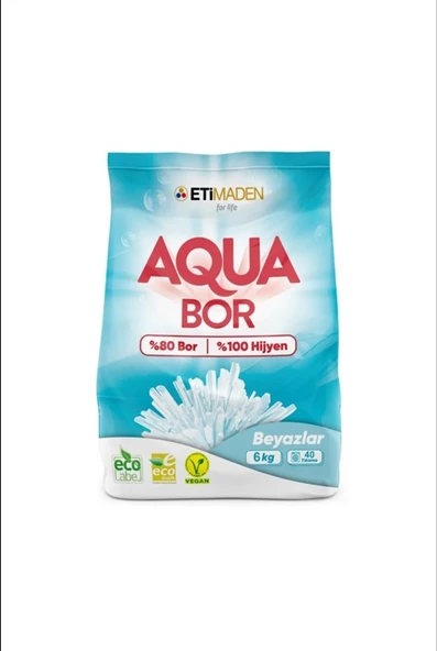 Aquabor Beyazlar için 6 kg Toz Deterjan