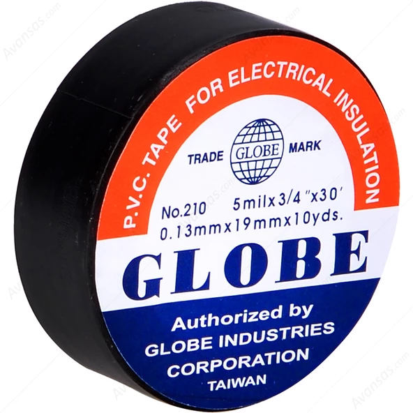 Globe Siyah İzole Pvc Bant 10 Adet