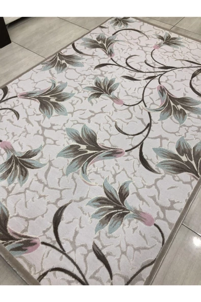 Tutku 264 A 150x230 Su Yeşili Pudra Pembe Halı ! - Resim 3