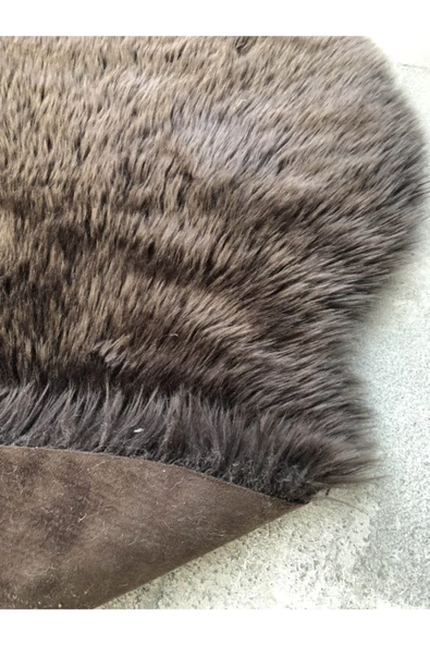 Post Halı Koyu Kahve Peluş 80x108 Yüksek Kaliteli Peluş Post ! - Resim 4