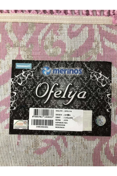 125x200 Ofelya Of005 Pembe Beyaz 2,5 M2 Halı ! - Resim 8
