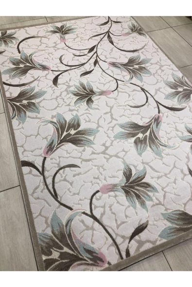 Tutku 264 A 150x230 Su Yeşili Pudra Pembe Halı ! - Resim 2