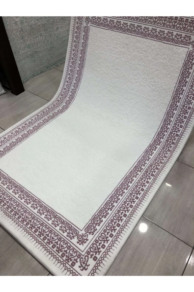 Verda T 1187 Beyaz 150x230 Pudra Pembe 4 M2 Halı ! - 7