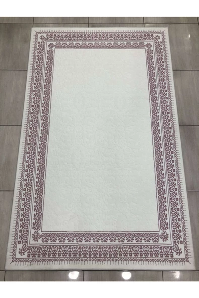 Verda T 1187 Beyaz 150x230 Pudra Pembe 4 M2 Halı !