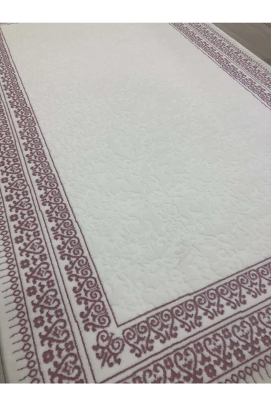 Verda T 1187 Beyaz 150x230 Pudra Pembe 4 M2 Halı ! - 2