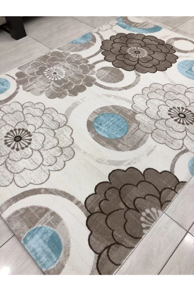 Alina 0720 B 165x230 Turkuaz Vizon 4 M2 Halı ! - Resim 3