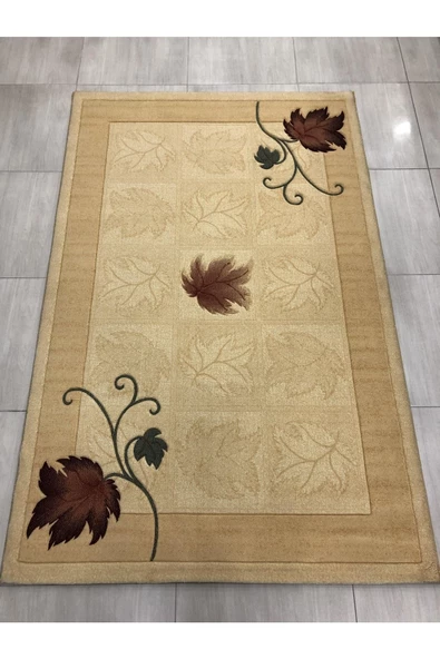 Truva 634 Bej 150x234 Krem Yün Halı 4 m2 ürün görseli