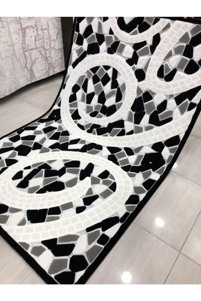 Siyah Beyaz Jade Halı 0024-03 - Resim 6